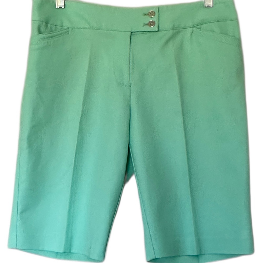 Anne Klein Women's High Rise Mint Aqua Shorts Size 6
